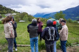 Windige Führung im Sortengarten